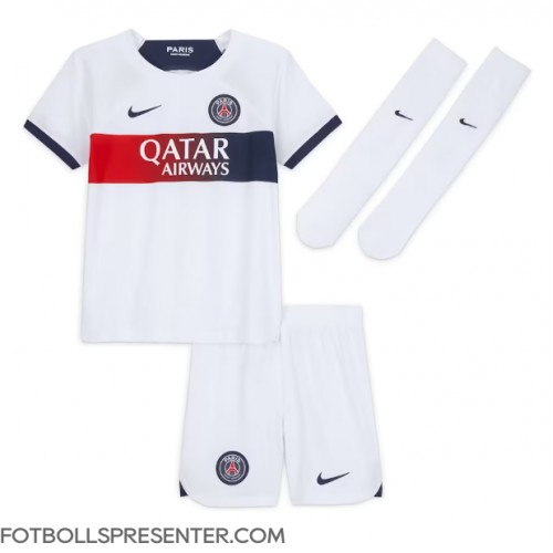 Paris Saint-Germain Kylian Mbappe #7 Bortatröja Barn 2023-24 Kortärmad (+ korta byxor)